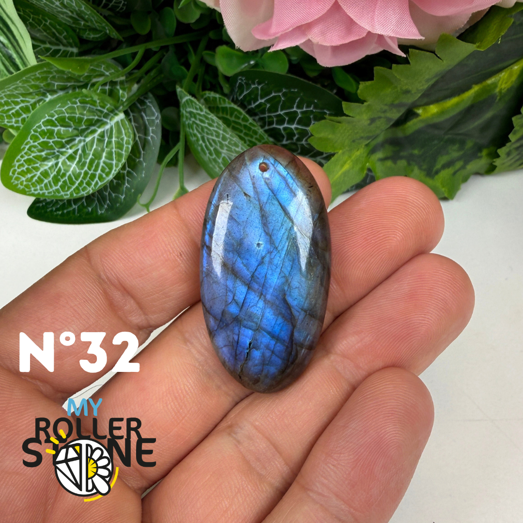 Pendentif Labradorite blue fire percé 5A