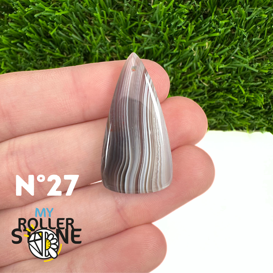 Pendentif Agate du Botswana 5A percé