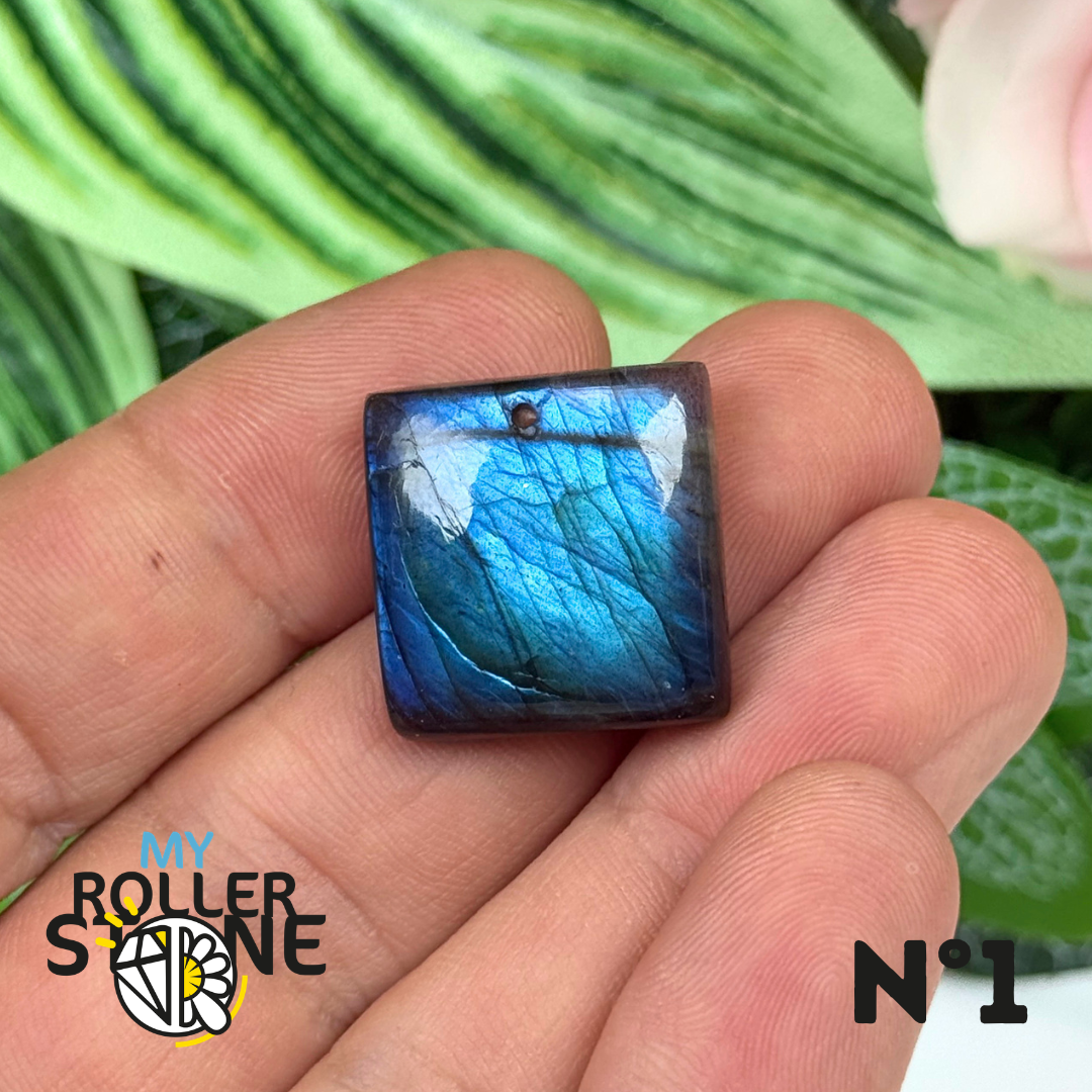 Pendentif Labradorite Blue fire percé 7A