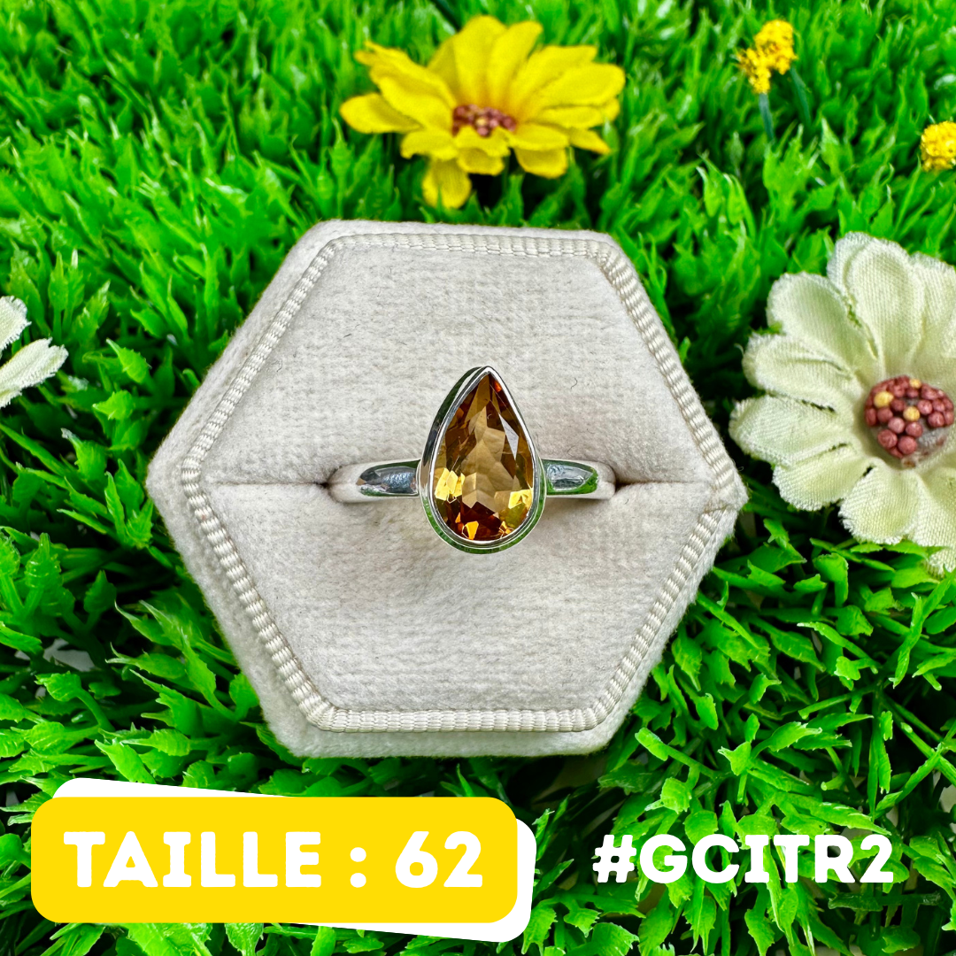 Bague Citrine Argent 925 #GCITR2
