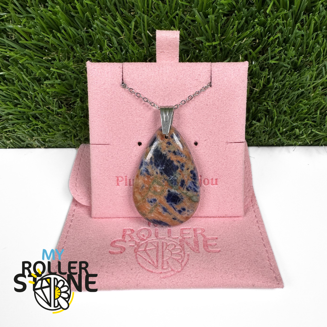 Pendentifs Sodalite Orange Forme Libre 5A