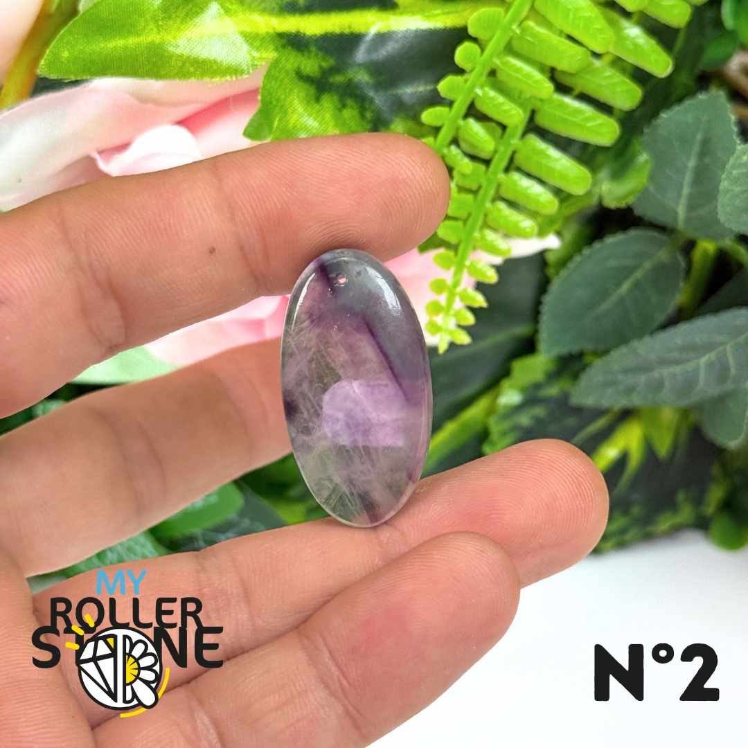 Pendentif percé Fluorite Arc-en-Ciel 5A