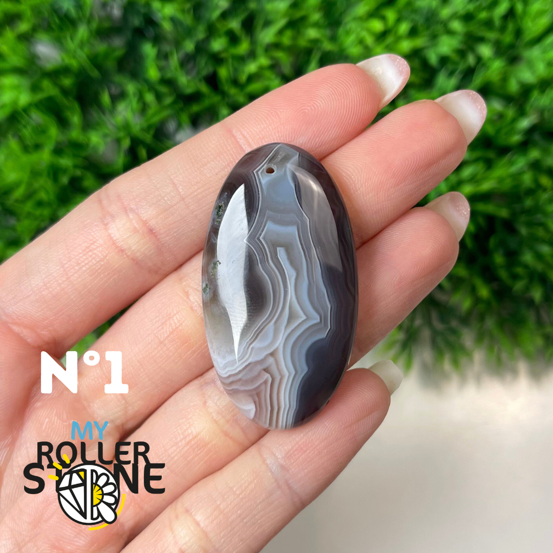 Pendentif Agate du Botswana 5A percé