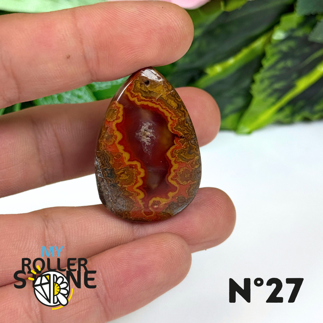 Pendentif Agate Marocaine 5A percé