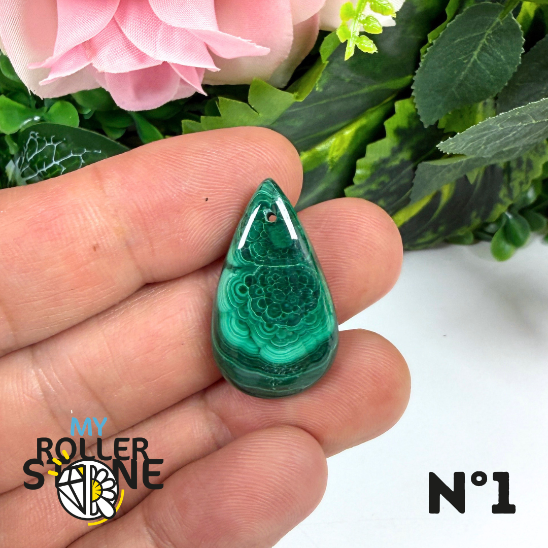 Pendentif Malachite Percé 5A