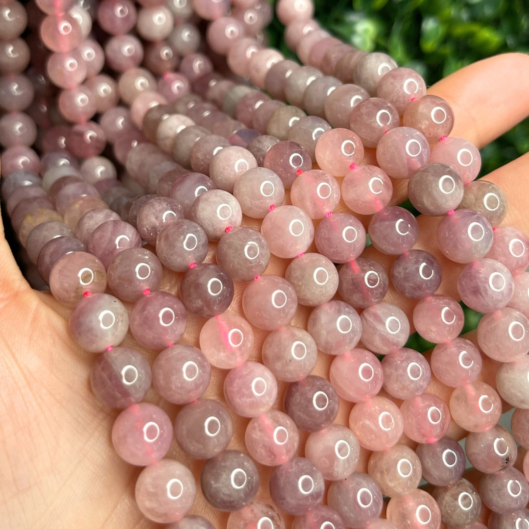 Perle quartz rose de Madagascar 8 MM