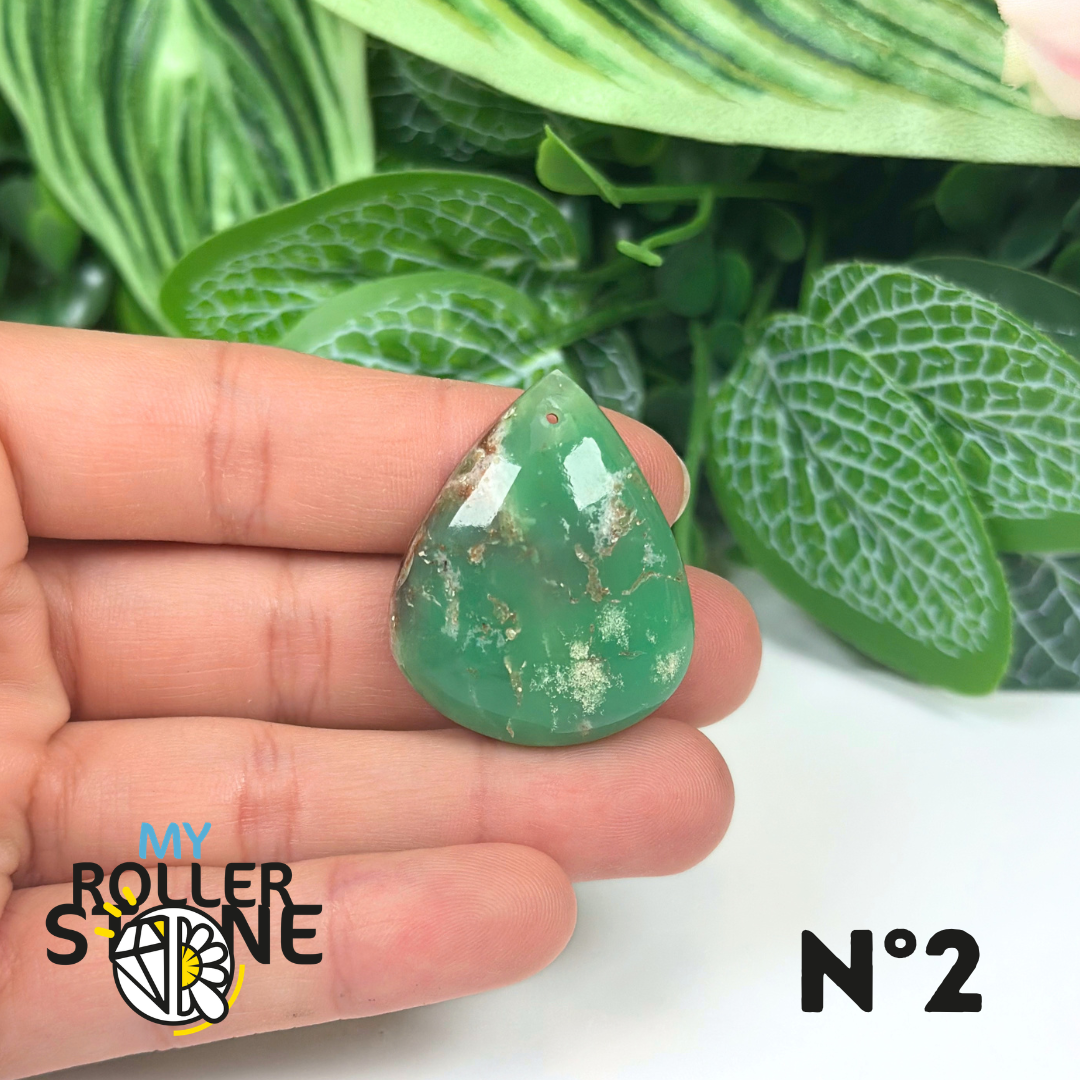 Pendentif Chrysoprase Percé