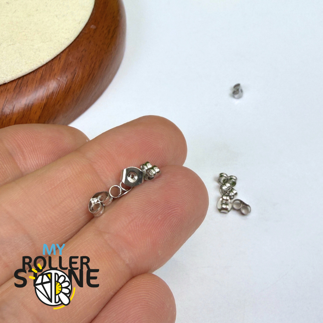 Fermoir Papillon Boucles d'oreilles acier inoxydable
