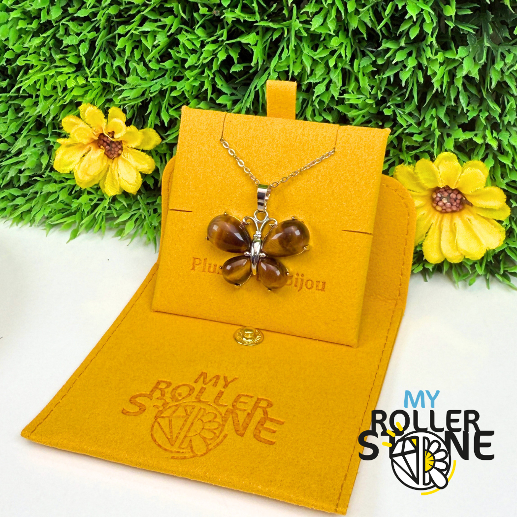Pendentif papillon Oeil de tigre