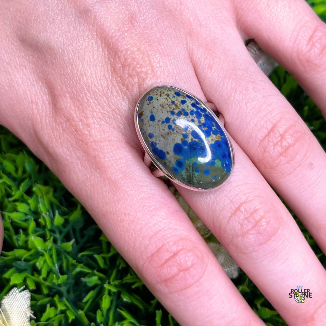 Bague Argent Azurite #6