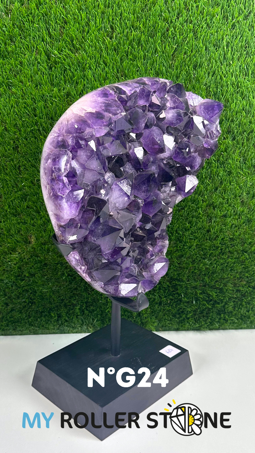 Géode Améthyste sur support bois #G24