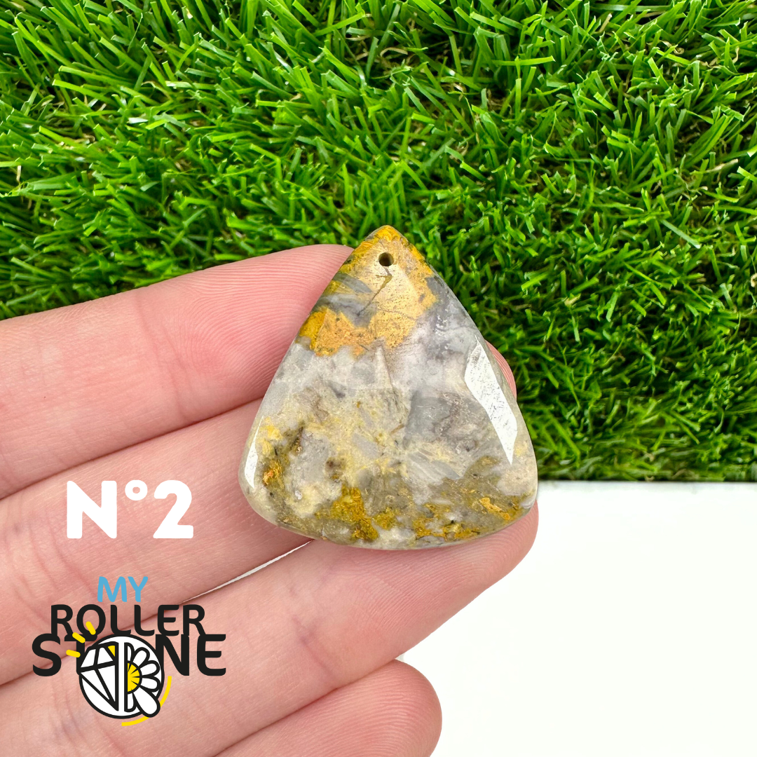 Pendentif Jaspe Bumblebee Néo 5A Percé