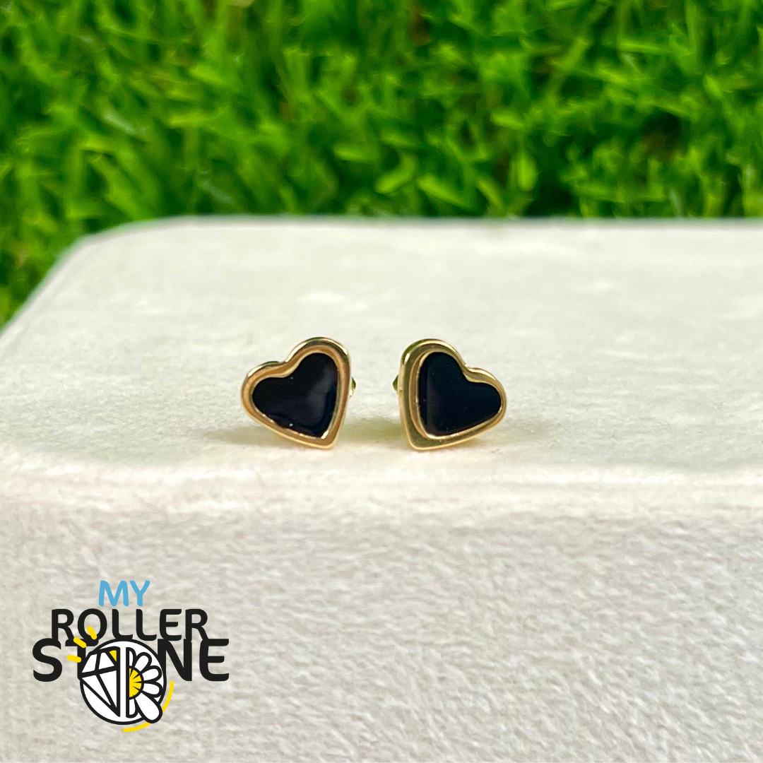 Boucles d’Oreilles Puces Coeur en Acier Inoxydable