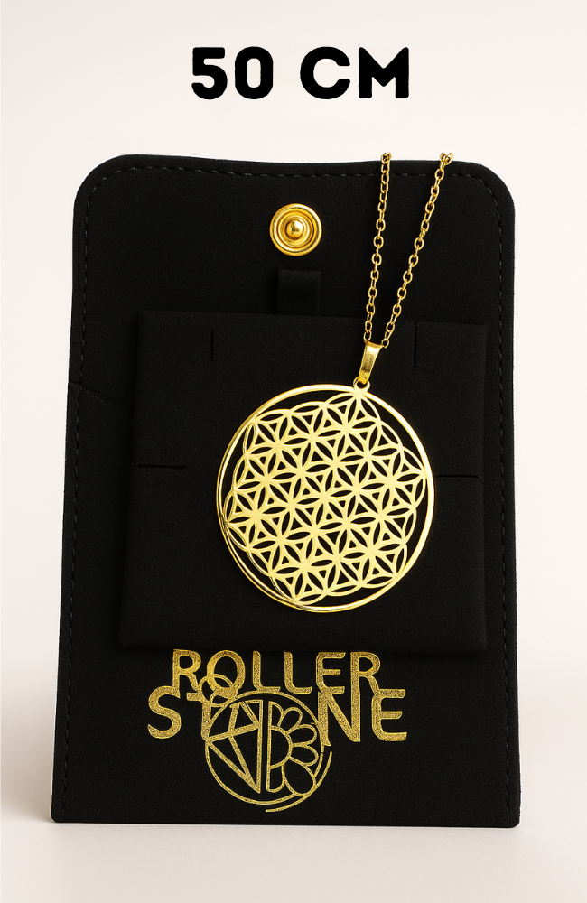 Box pendentif couleur or - 50 cm (Chaîne +Bélière+Boite)