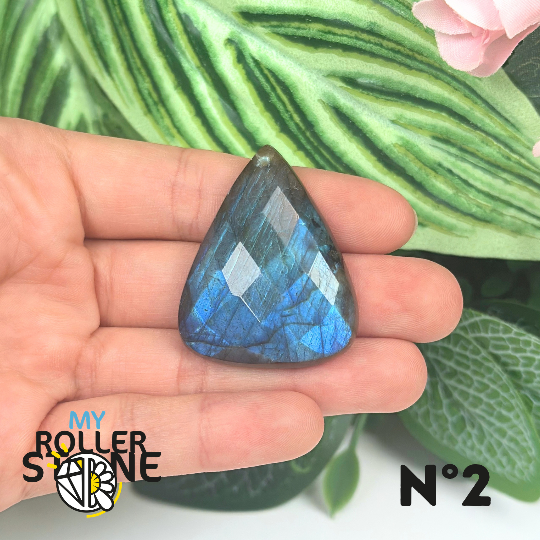 Pendentifs Labradorite Blue Fire Facettée 5A