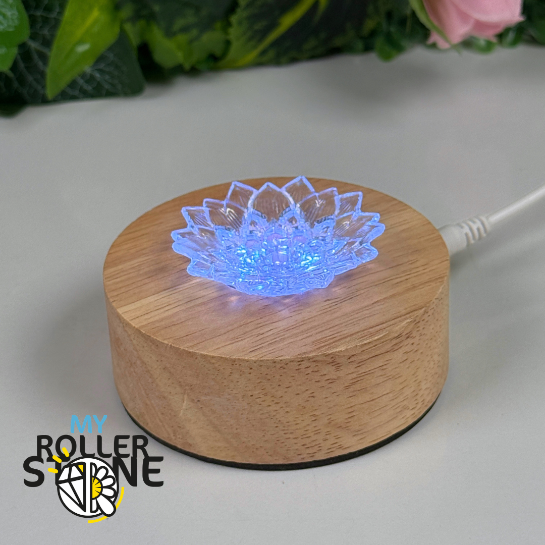 Socle lumineux rotatif coloré