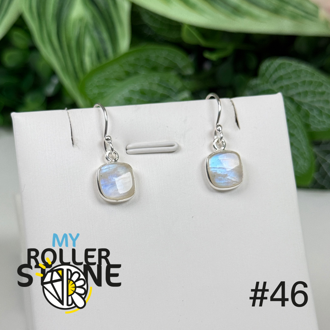 Boucles d’oreilles argent 925 pierre de lune #3546