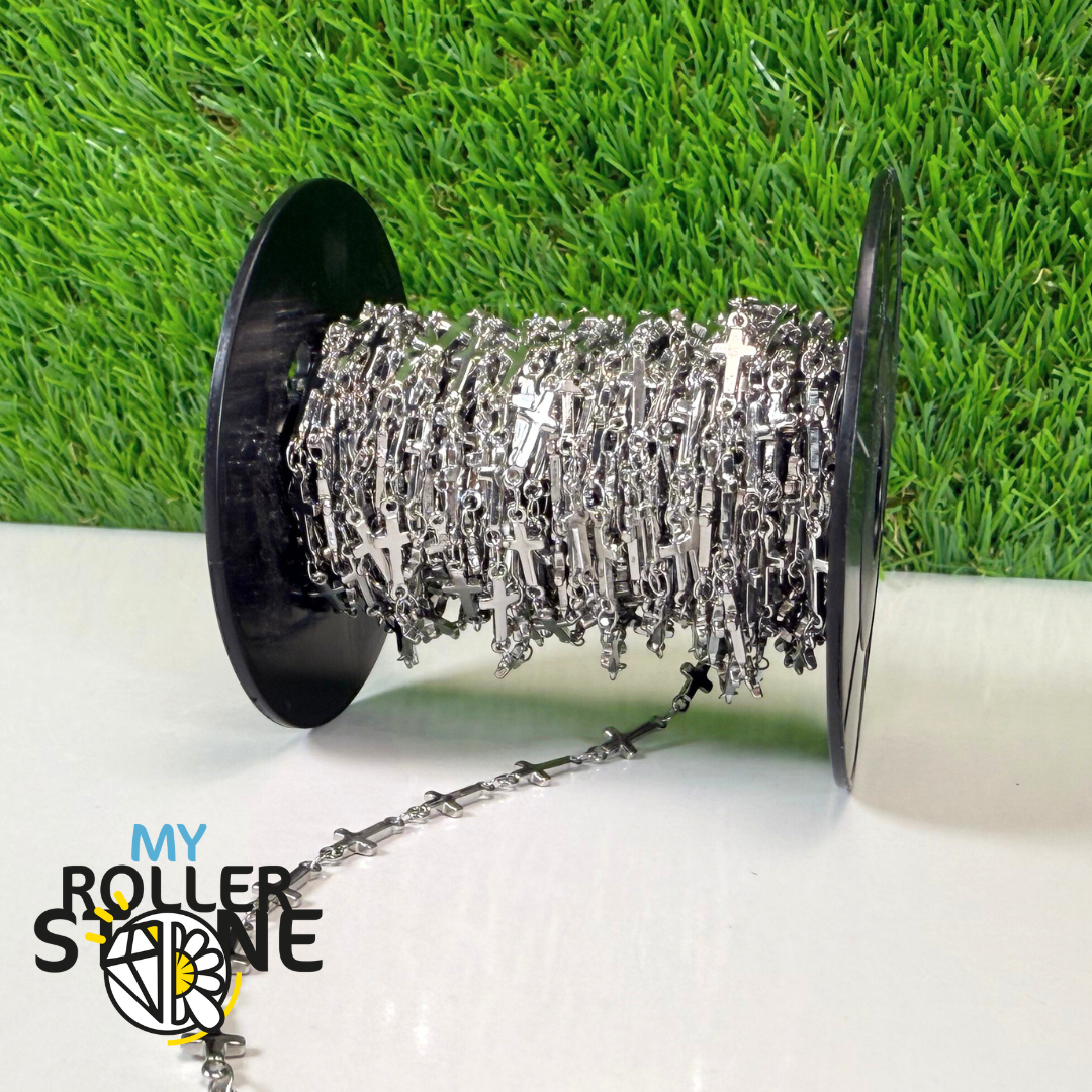 Chaîne Maille Standard Forçat – Acier Inoxydable argentée (Rouleau 10 mètres)