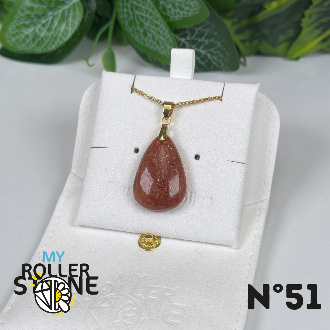 Pendentif Pierre du soleil percé 5A