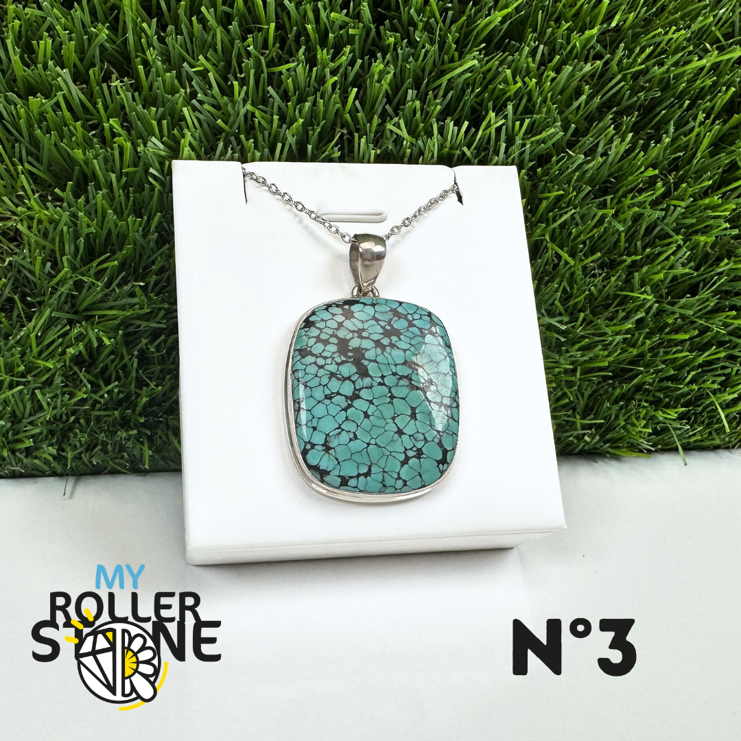 Pendentif Turquoise Tibétaine #3