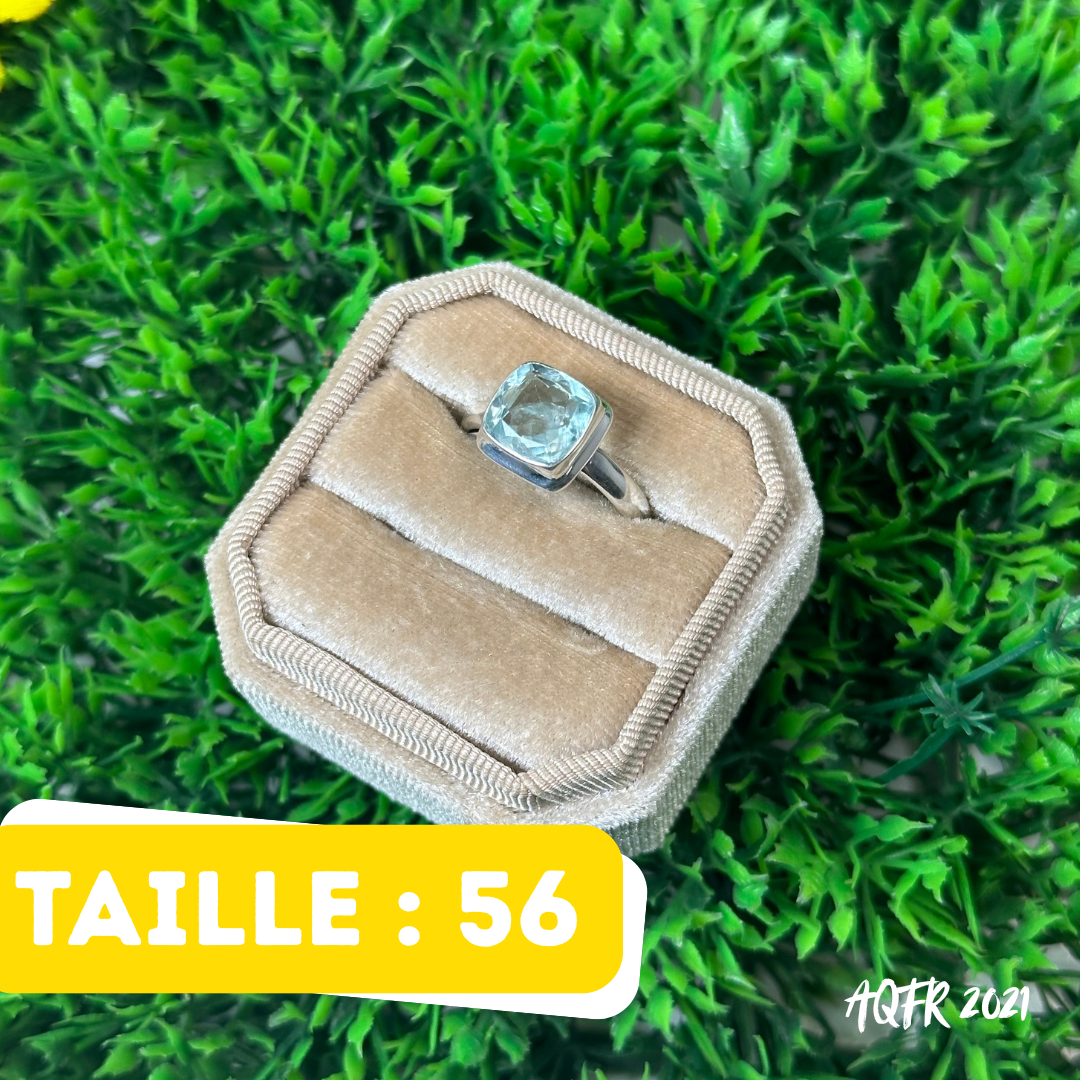 Bague Argent Aigue Marine #AQMR 2021