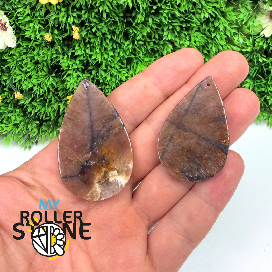 Pendentif Chiastolite Percé