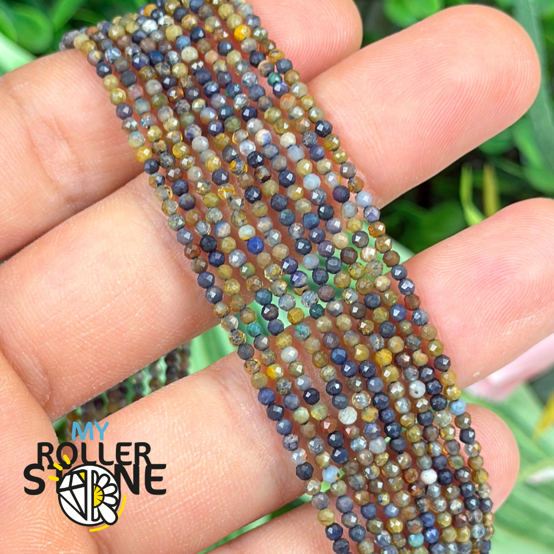 Perles Facettées en Opale Australienne Multicolore