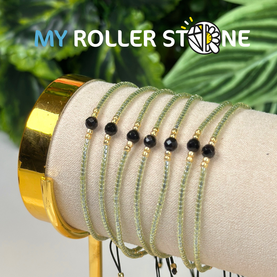 Bracelet Ajustable Obsidienne