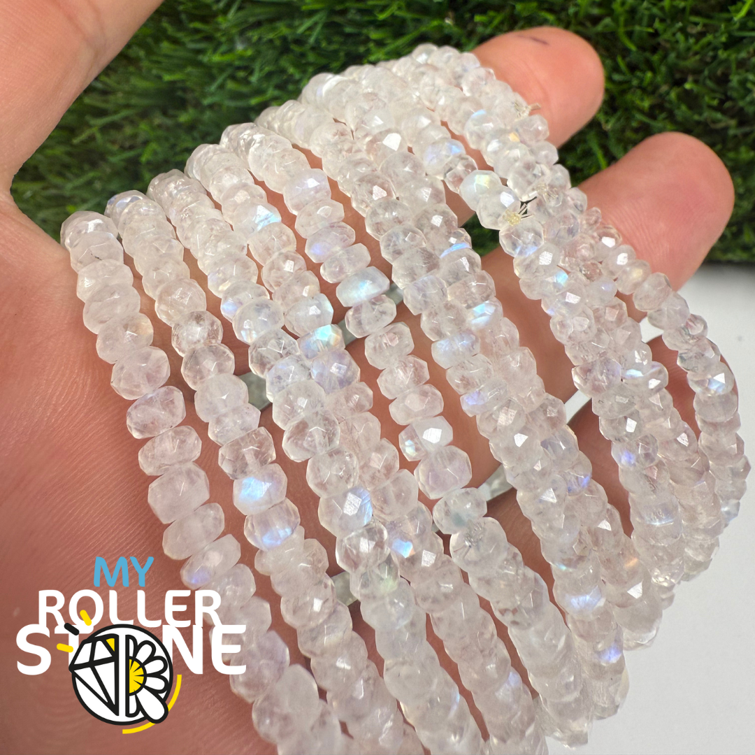 Bracelet pierre de lune facettée 5A