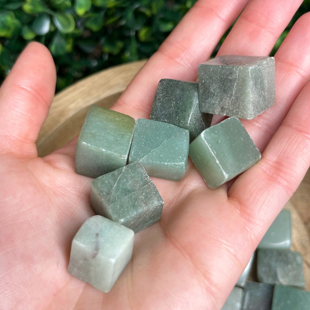 Cube en Aventurine Verte