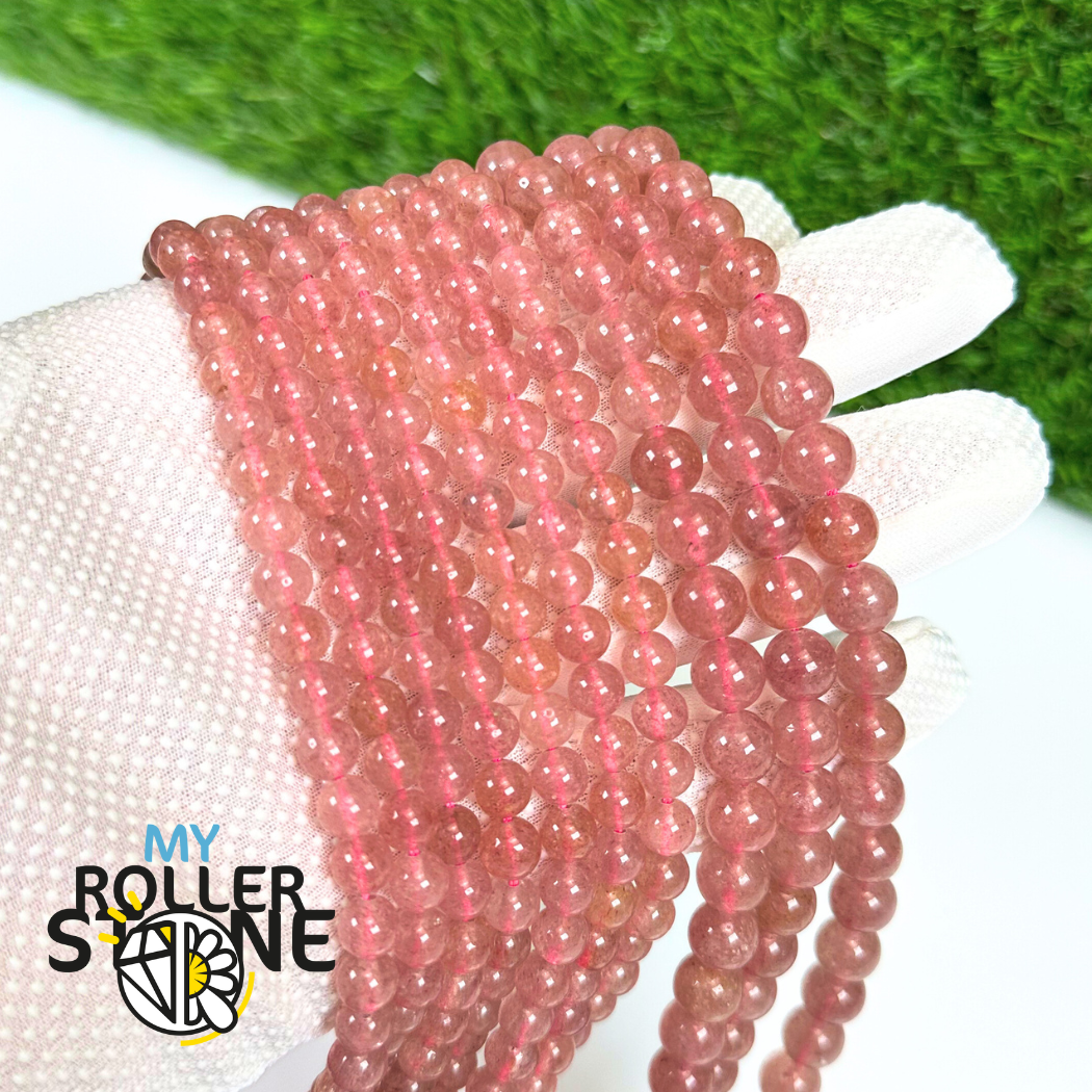 Perle Quartz Fraise Brésil 3A