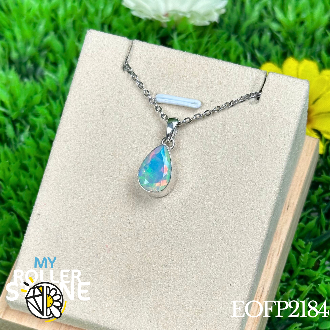 Pendentif en argent Opale éthiopienne