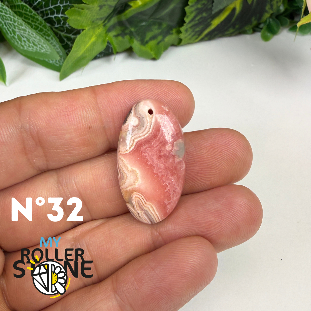 Pendentif Percé Rhodochrosite