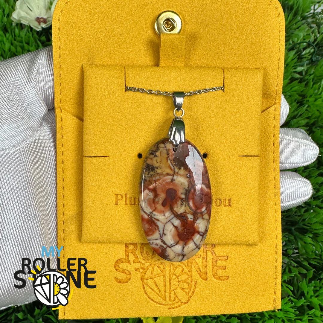 Pendentif Percé en Jaspe Œil d’Oiseau 5A