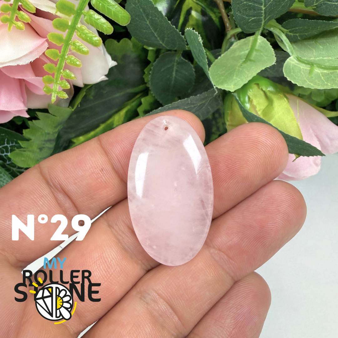 Pendentif percé Quartz rose 5A