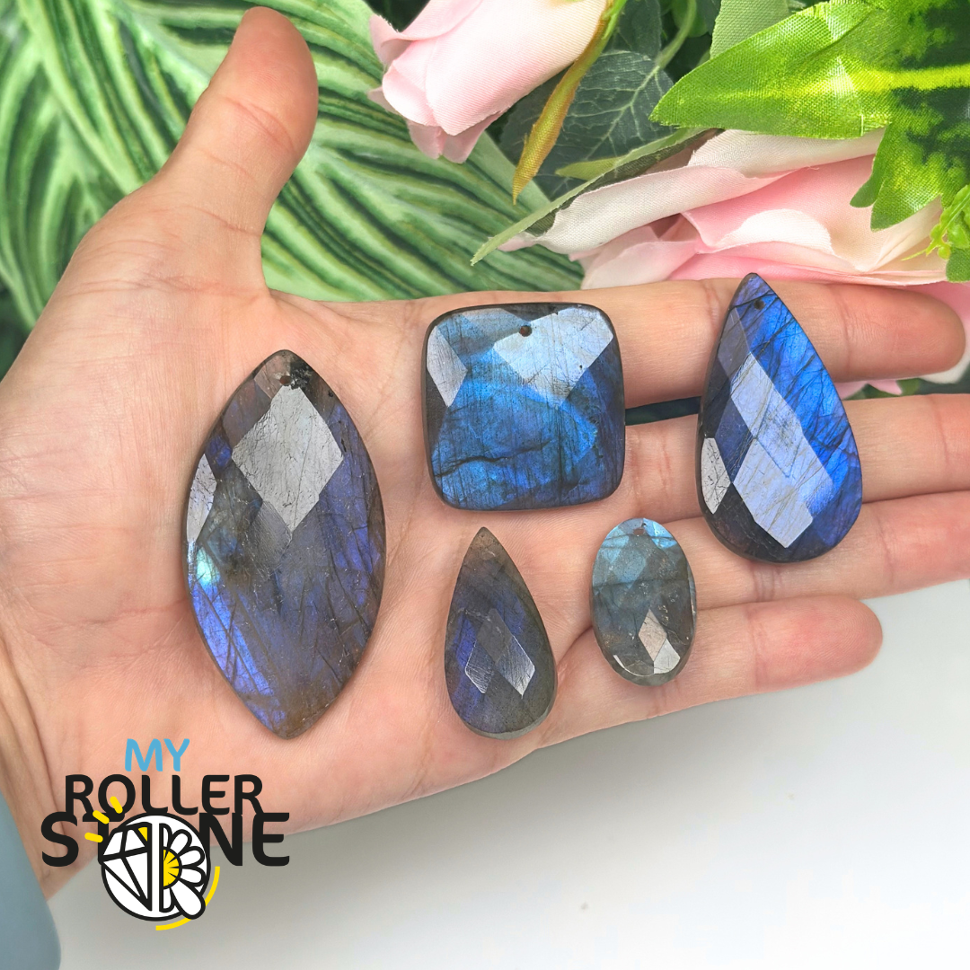 Pendentifs Labradorite Blue Fire Facettée 5A
