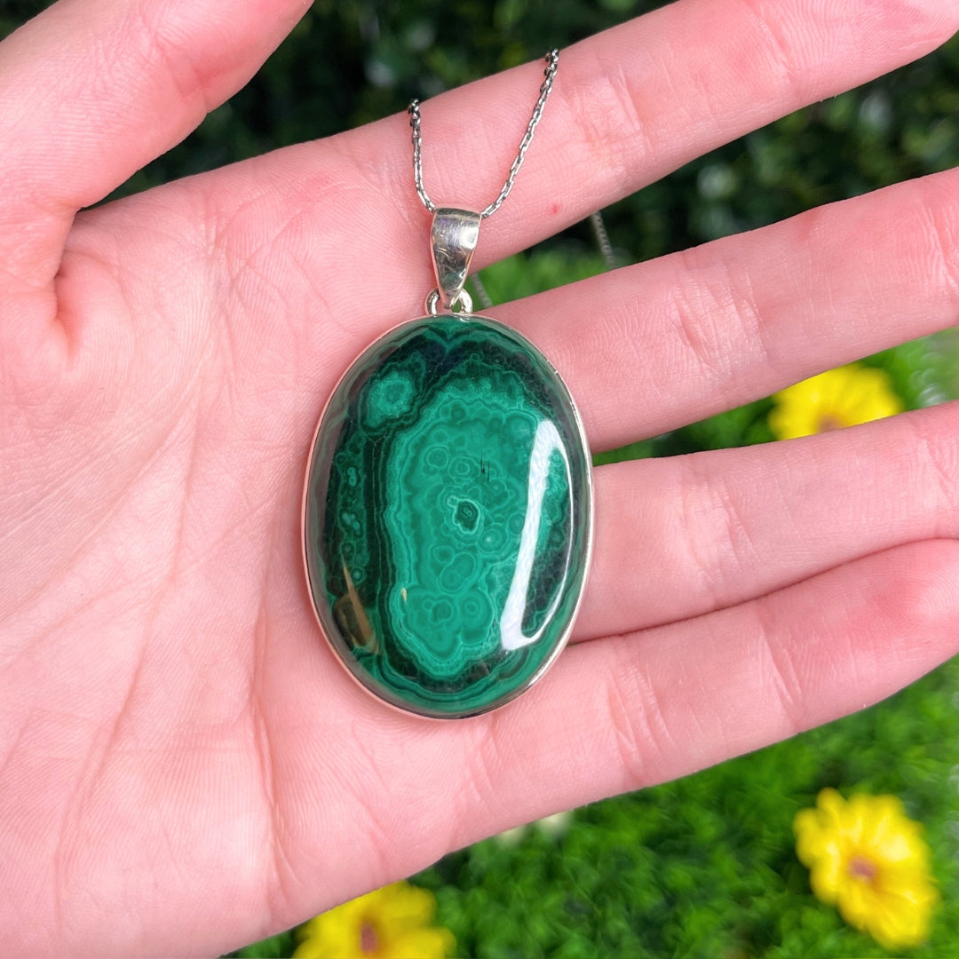 Pendentif Malachite Argent #4