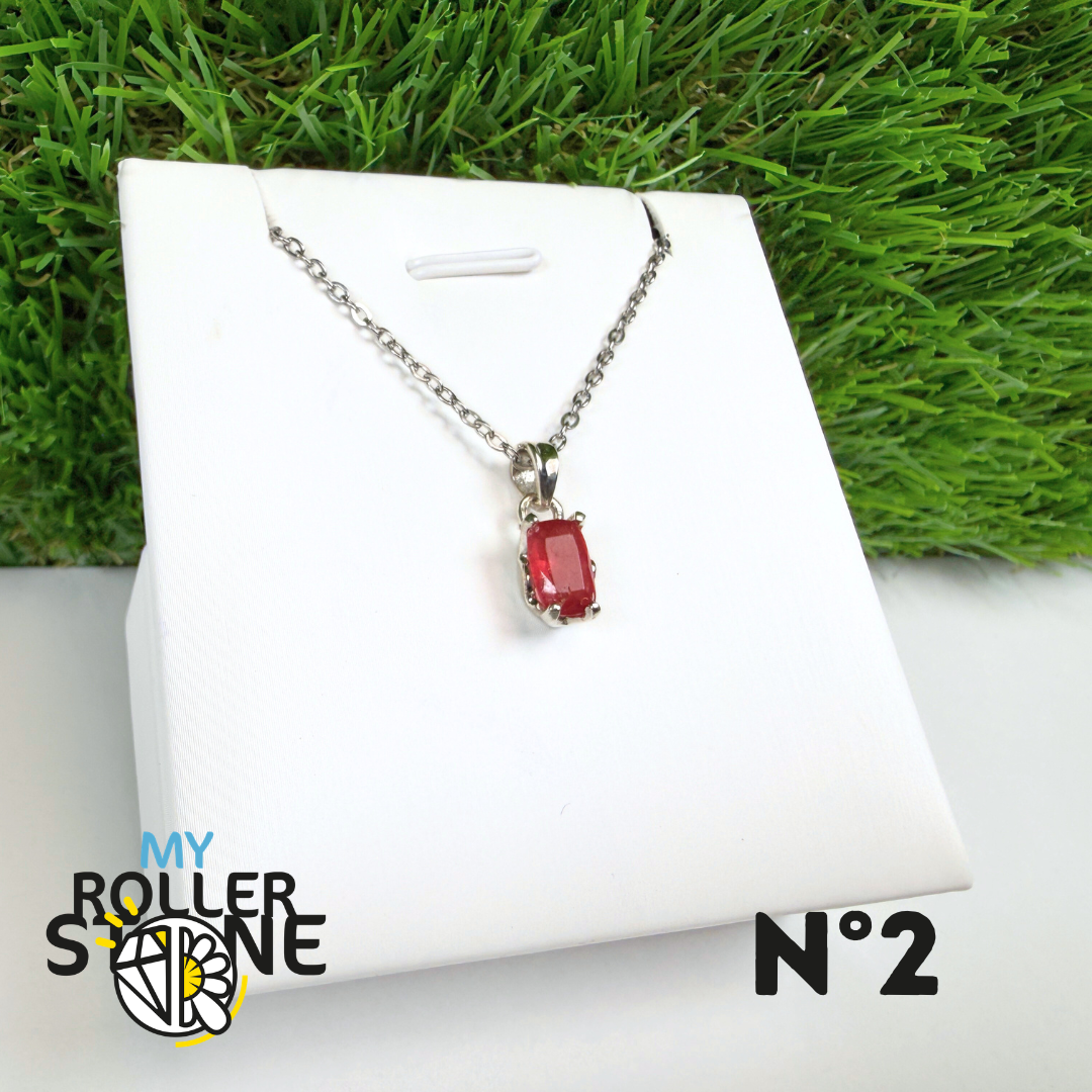 Pendentif Rhodonite Qualité Gemme et Argent 925 #2B