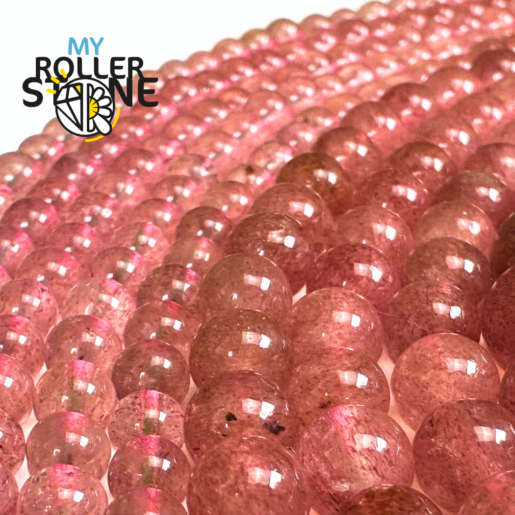 Perle Quartz Fraise Brésil 5A