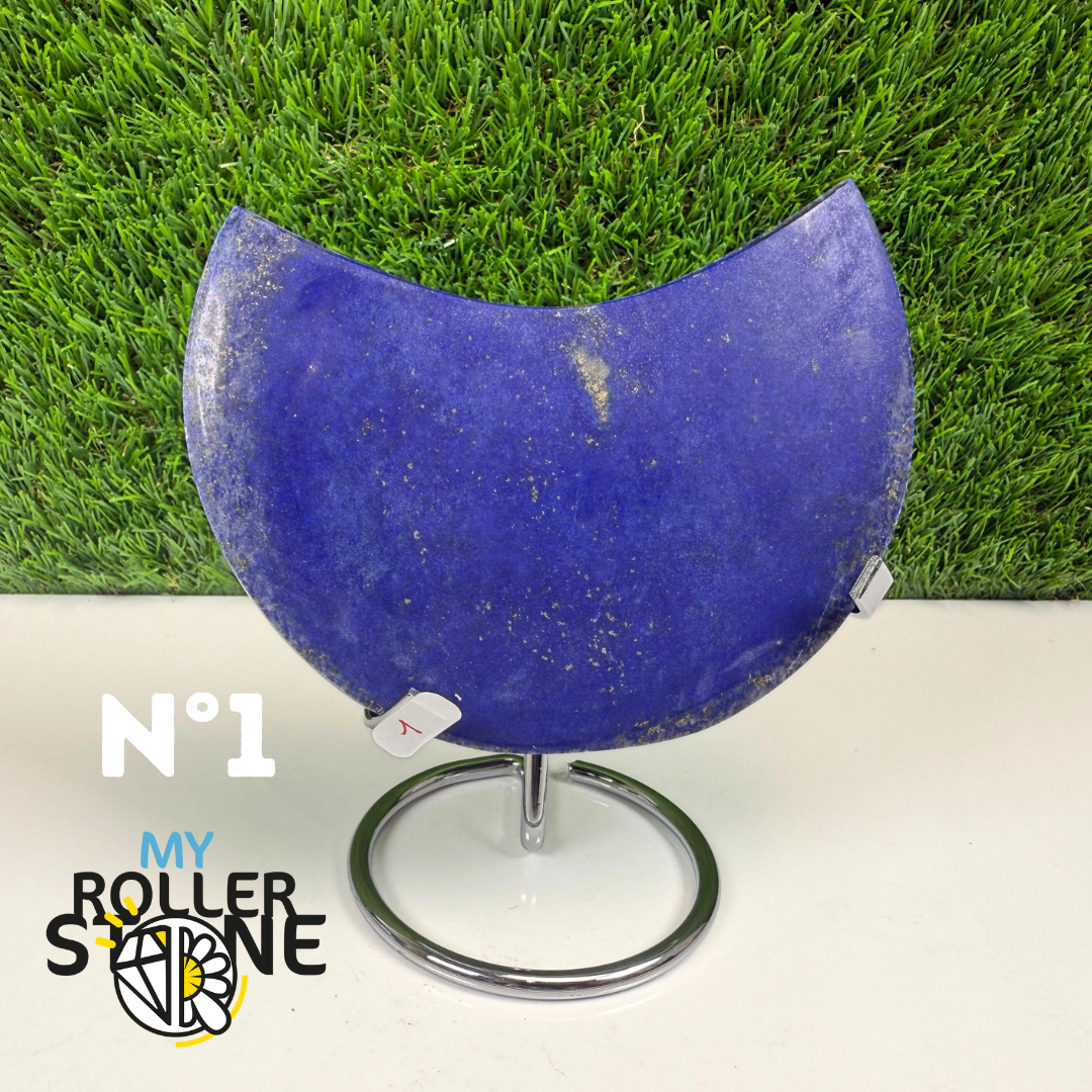 Lune en Lapis Lazuli avec Support