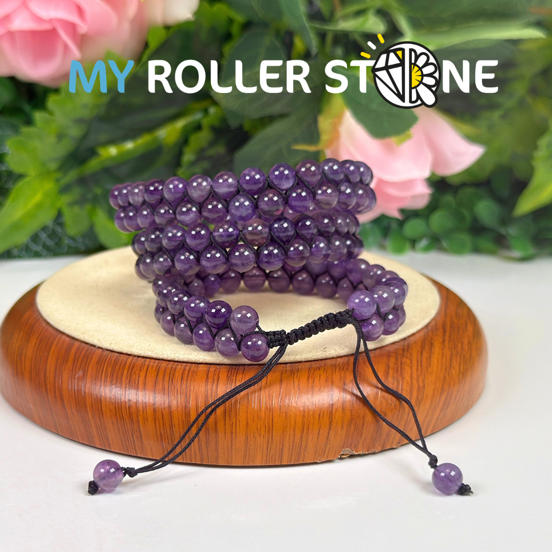 Bracelet Ajustable Tressé Améthyste