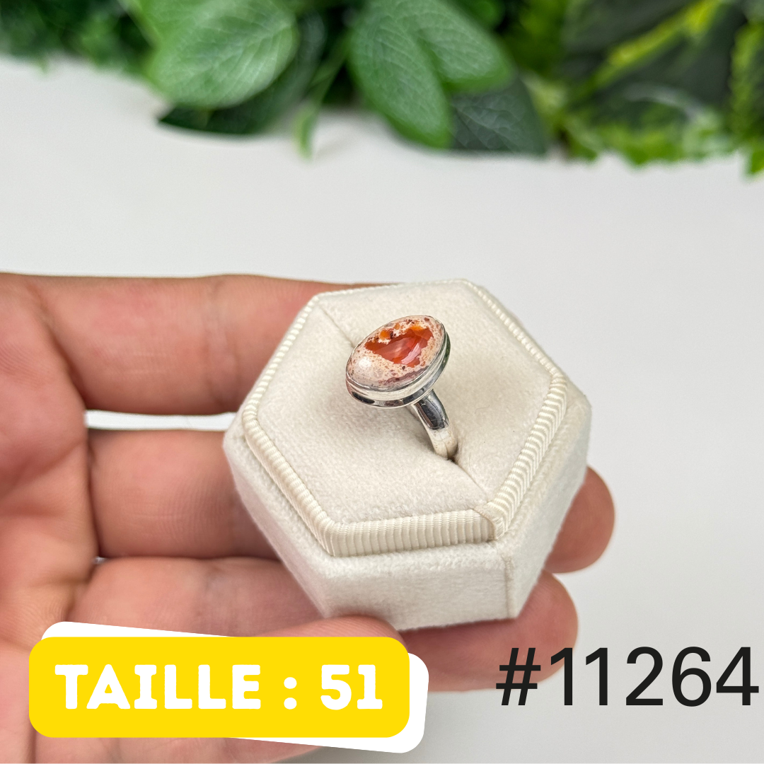 Bague argent 925 opale mexicaine #1264