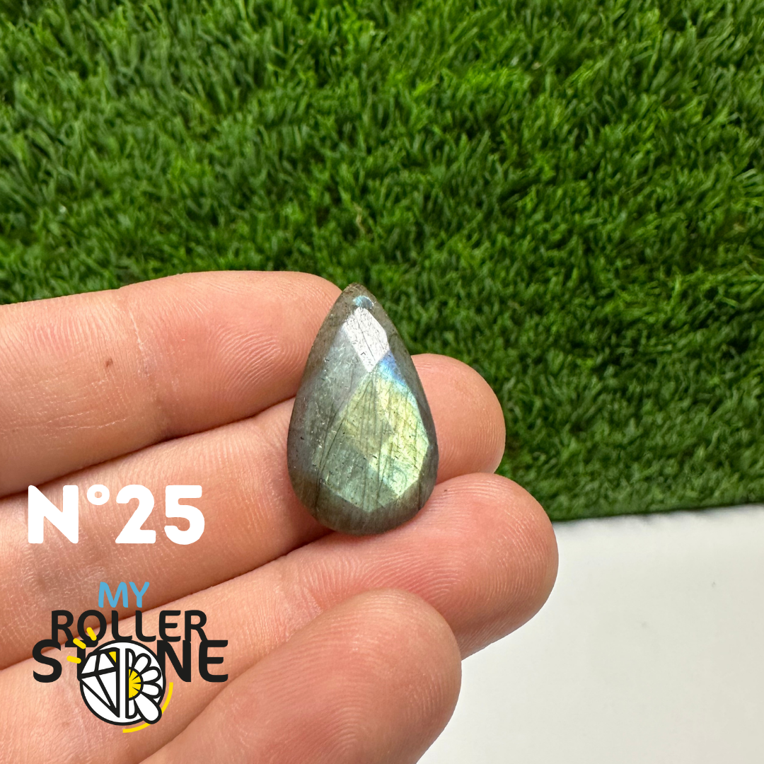 Cabochon Labradorite forme Libre Facettée