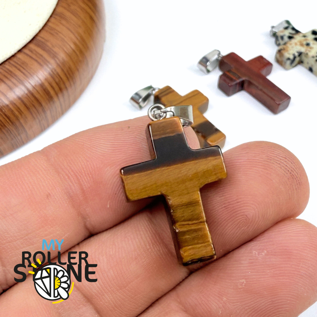 Pendentif Croix en pierre naturelle
