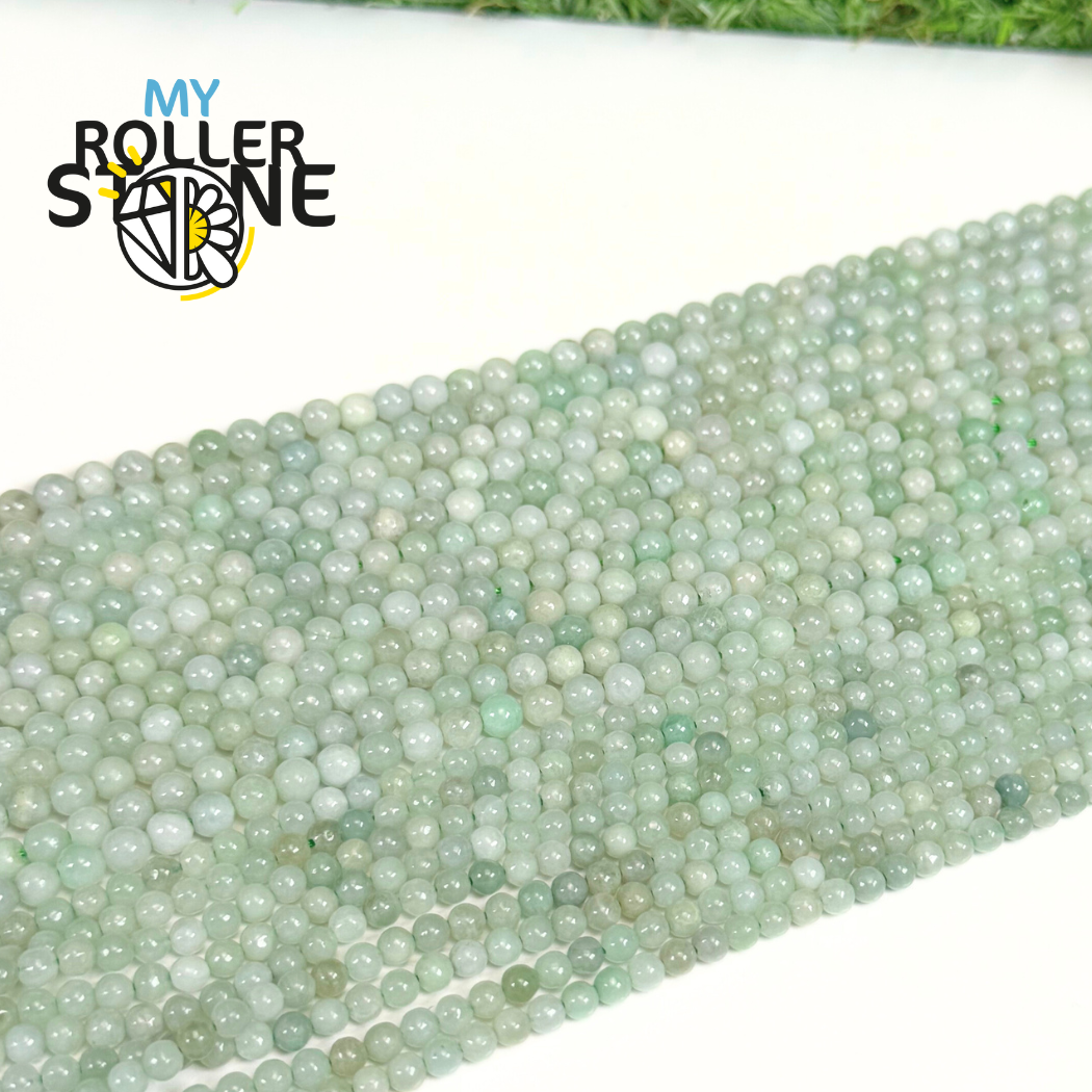 Perles naturelles en Jade vert de Myanmar en 8 mm – Les bijoux de Théa Perles naturelles en Jade vert de Myanmar en 8 mm – Les bijoux de Théa