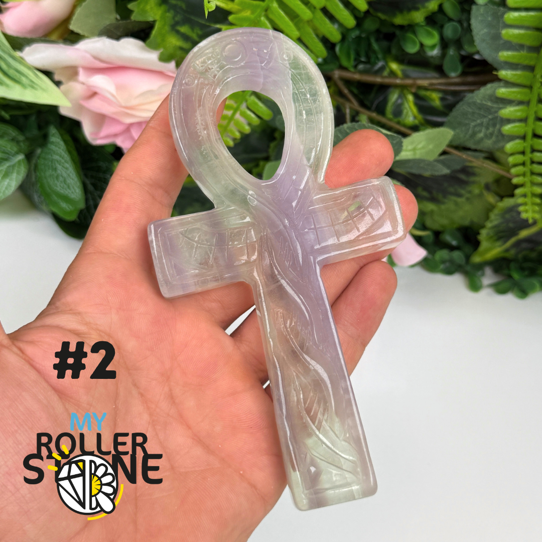 Croix Ankh  Fluorite