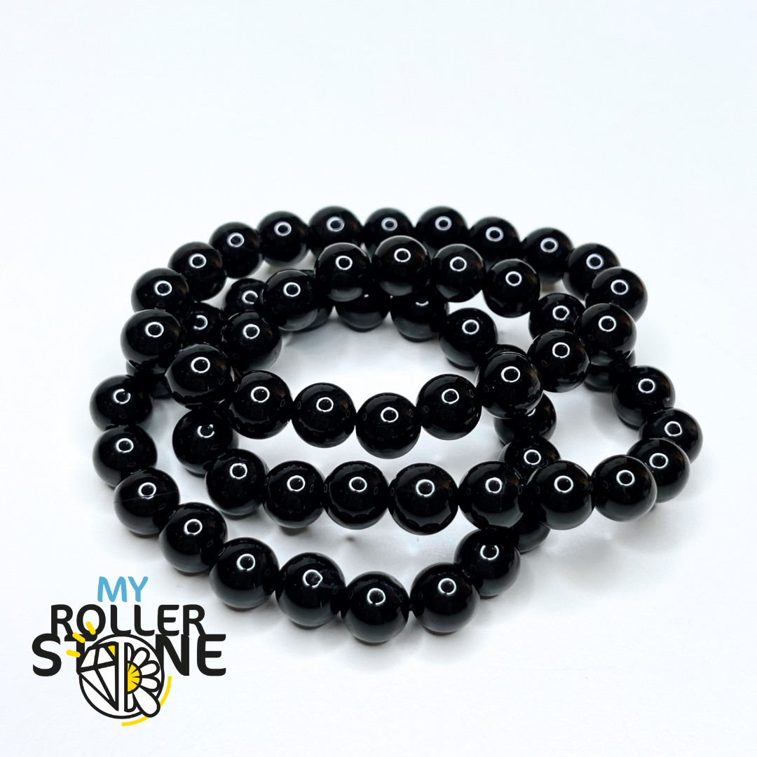 Bracelet Agate Noire 5A