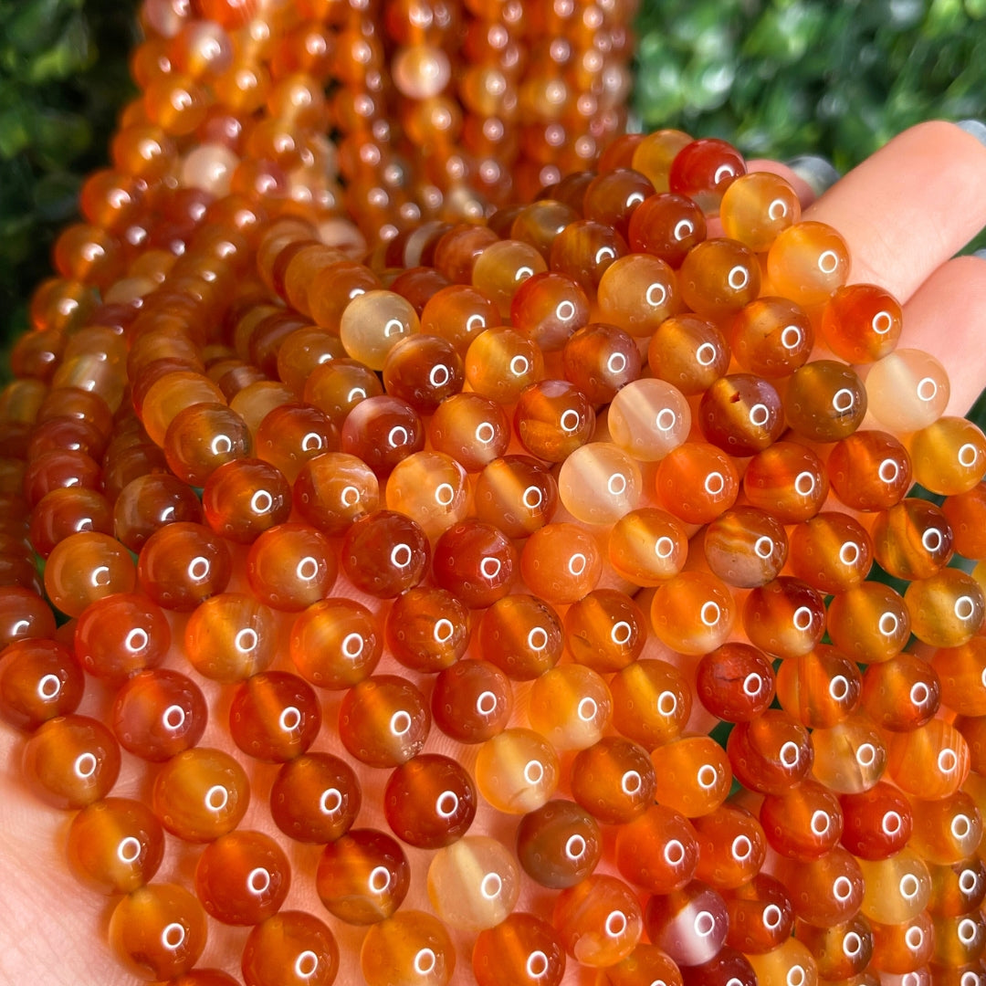 Perles naturelles vendue par 5 Cornaline
