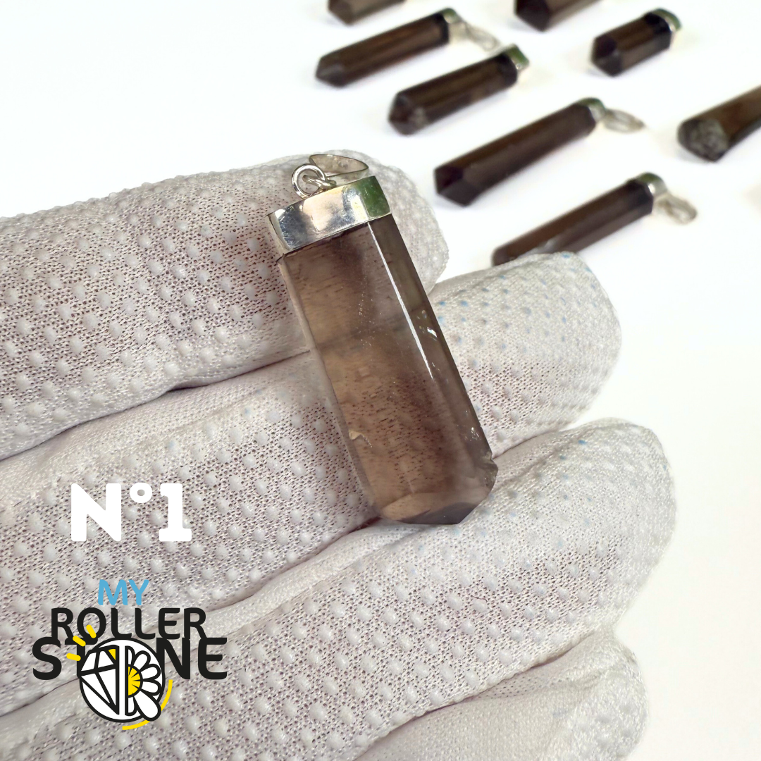 Pendentif Quartz fumé et Argent