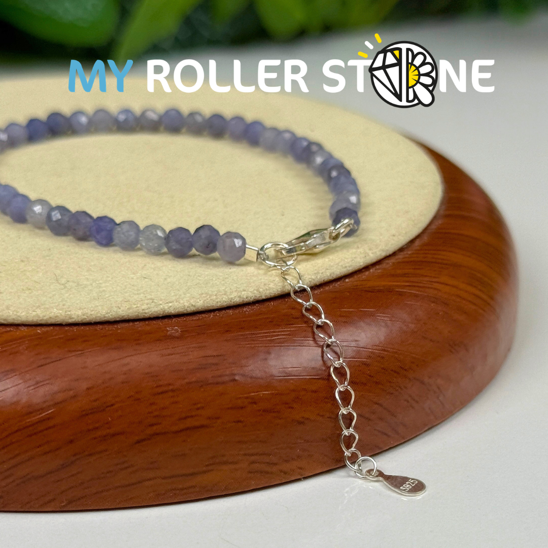 Bracelet Tanzanite fermoir Argent
